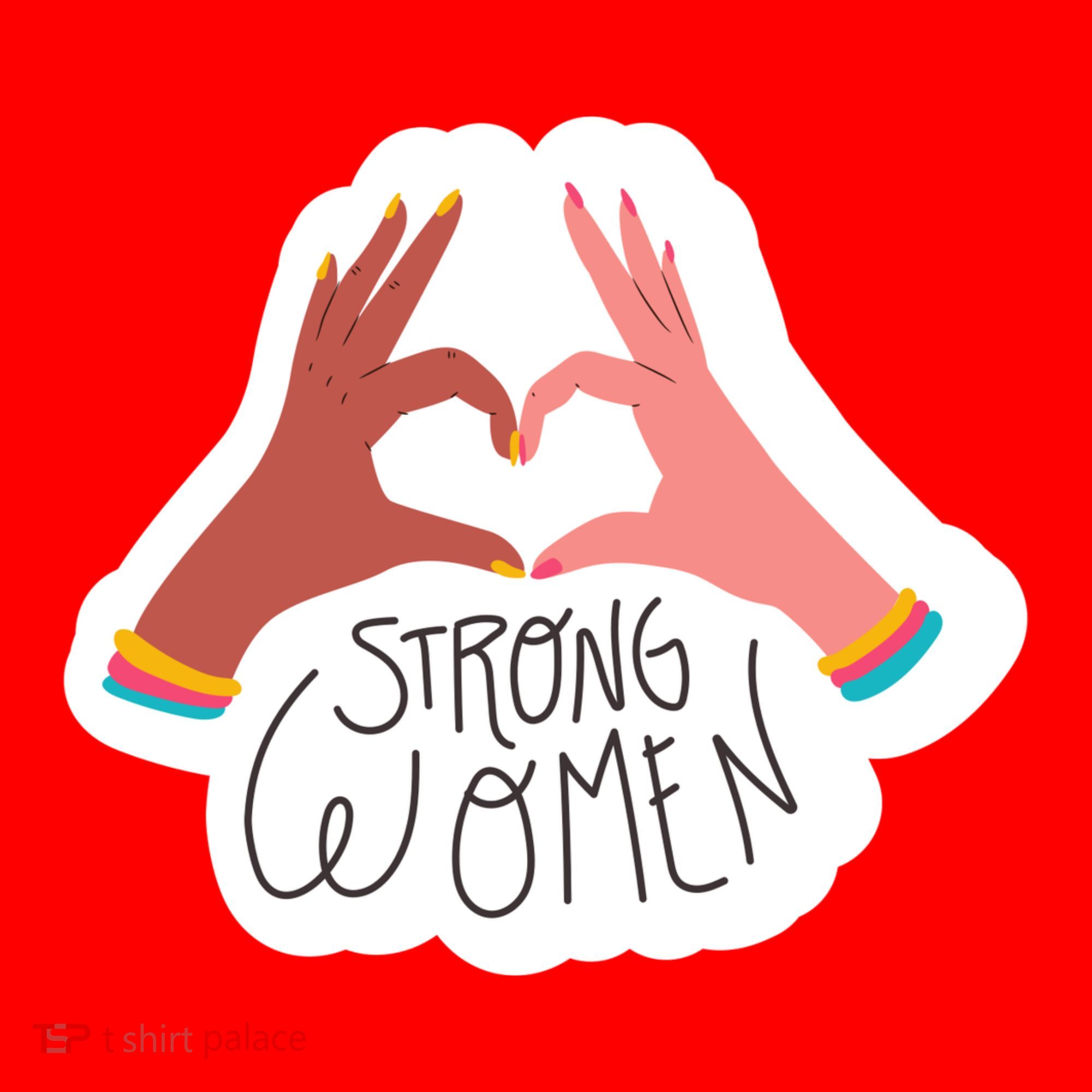 Strong Women Heart Santa Hat