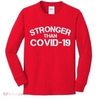 Stronger Than Covid 19 Kids Long Sleeve Shirt thumb 0