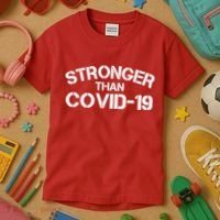 Stronger Than Covid 19 Kids T-Shirt thumb 3