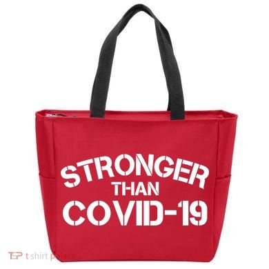 Stronger Than Covid 19 Tote Bag