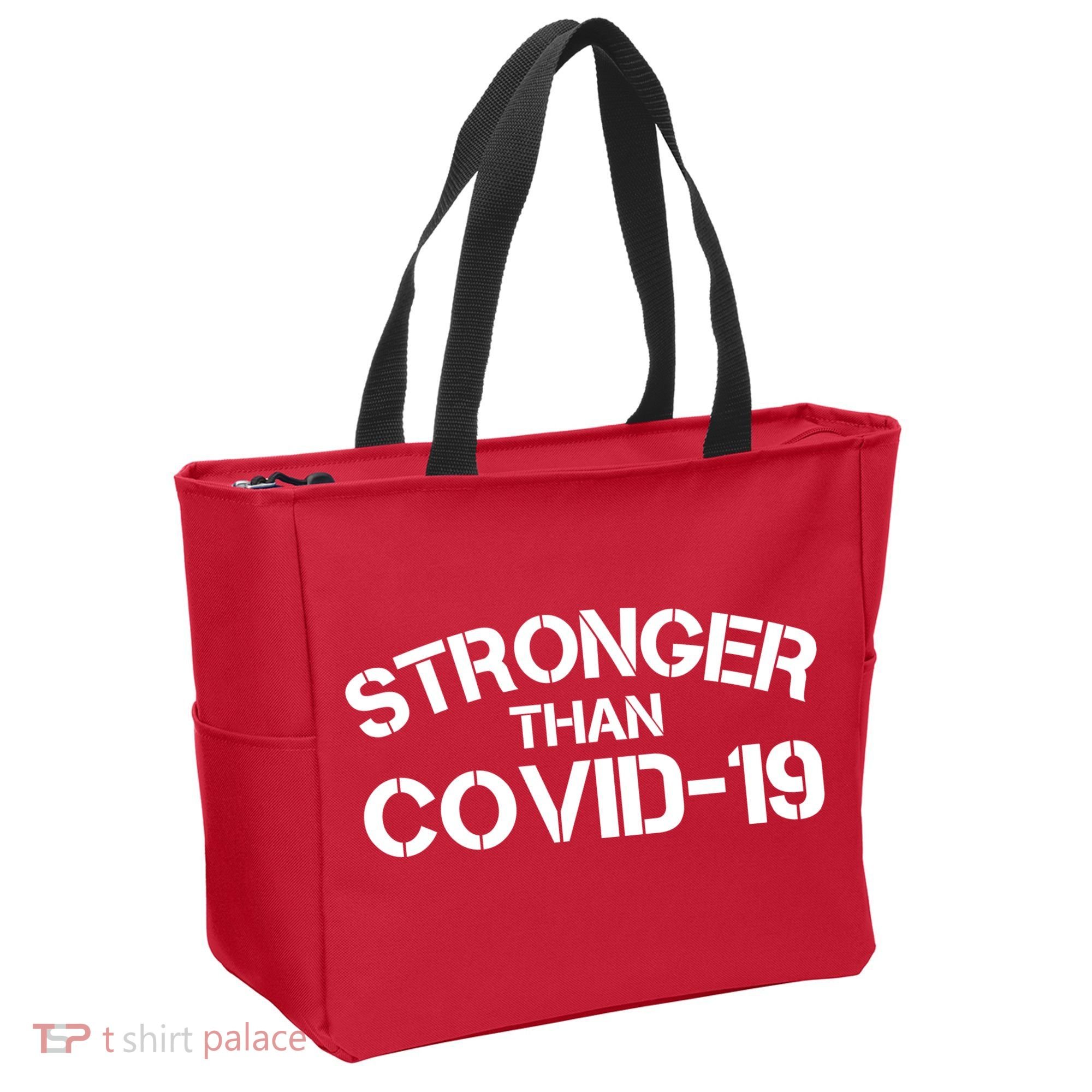 Stronger Than Covid 19 Tote Bag