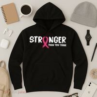Stronger Than You Think Breast Cancer Ribbon  Hoodie thumb 3