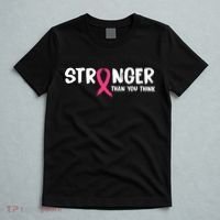 Stronger Than You Think Breast Cancer Ribbon  T-Shirt thumb 5