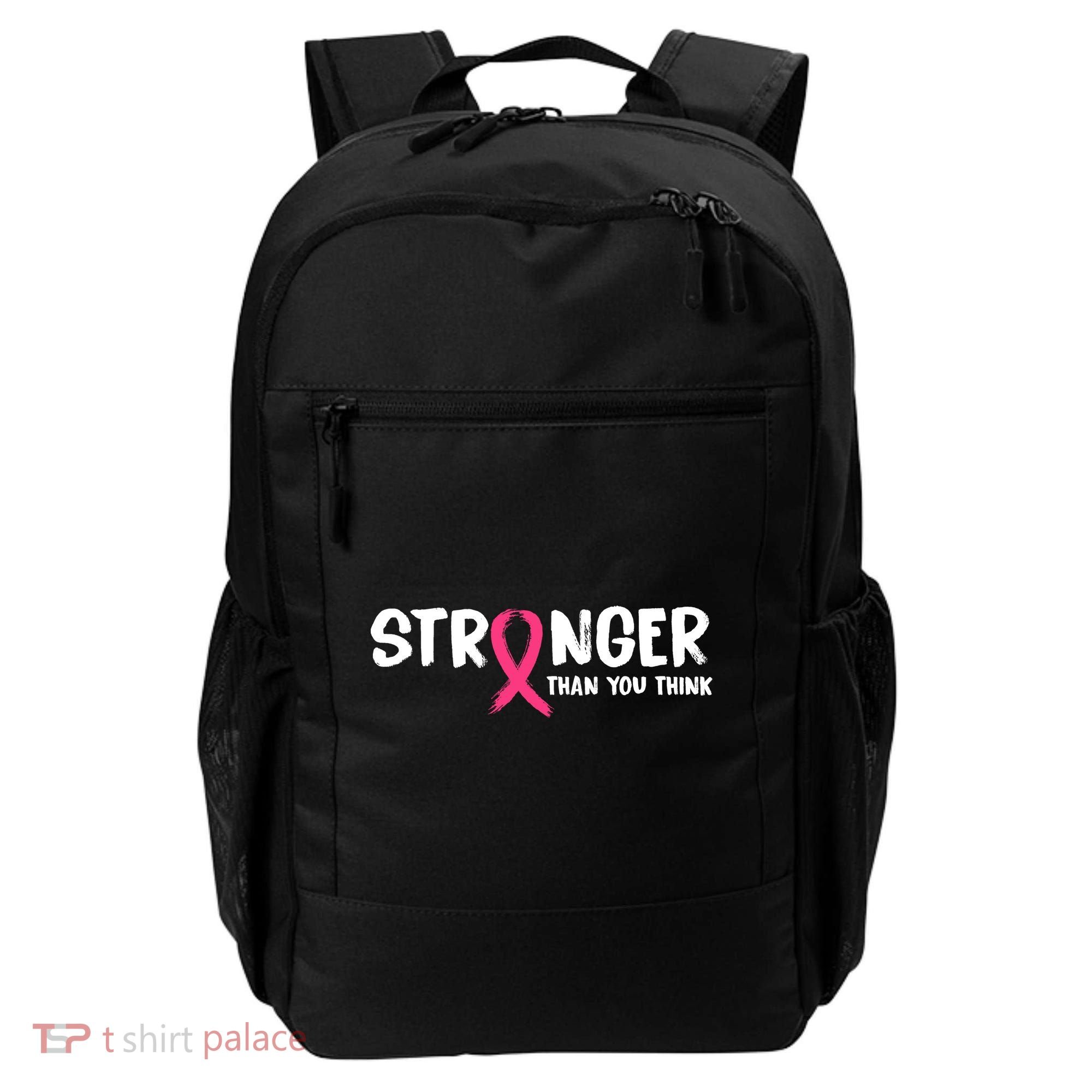 Stronger Than You Think Breast Cancer Ribbon  Backpack