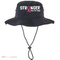 Stronger Than You Think Breast Cancer Ribbon  Bucket Hat thumb 0