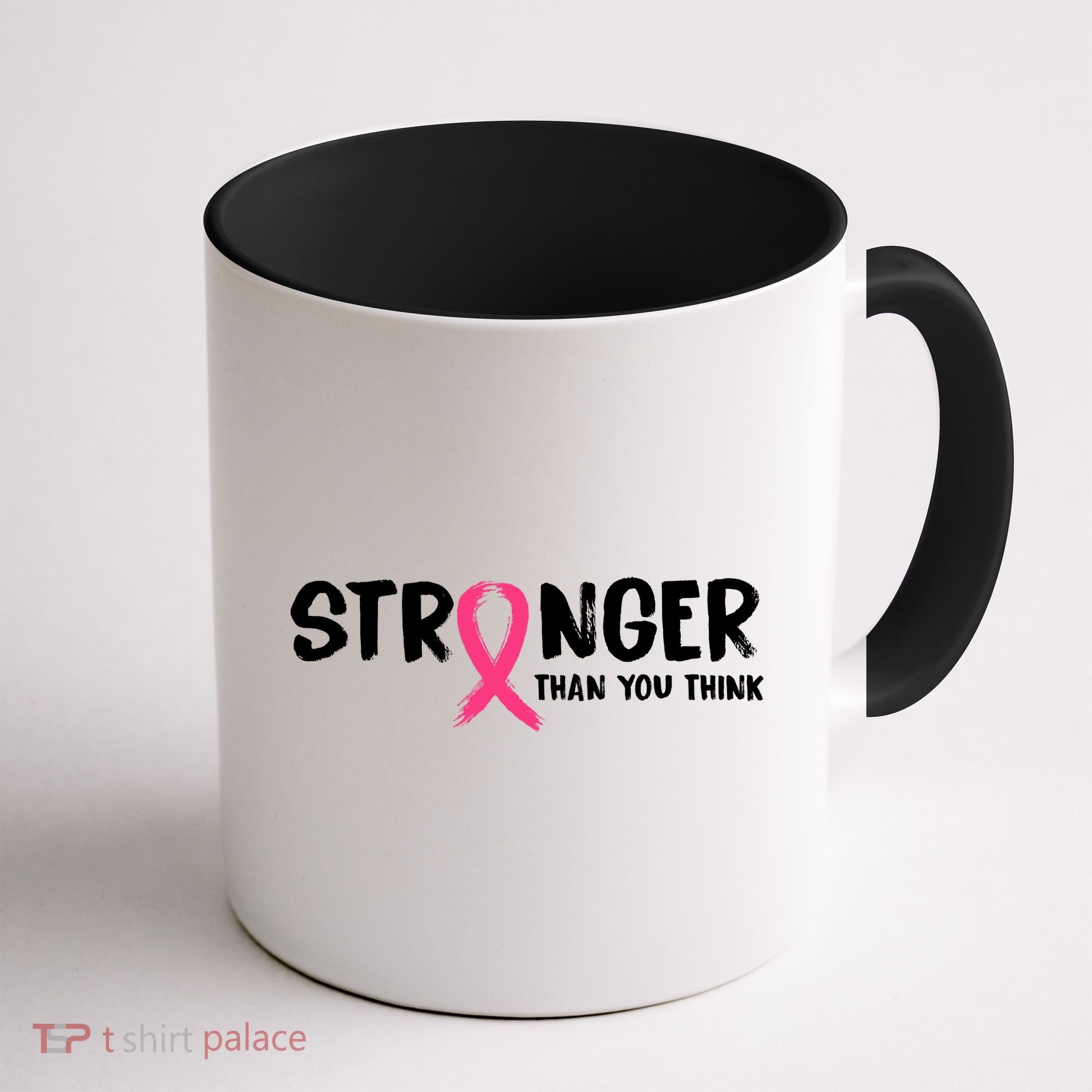 Stronger Than You Think Breast Cancer Ribbon  Coffee Mug
