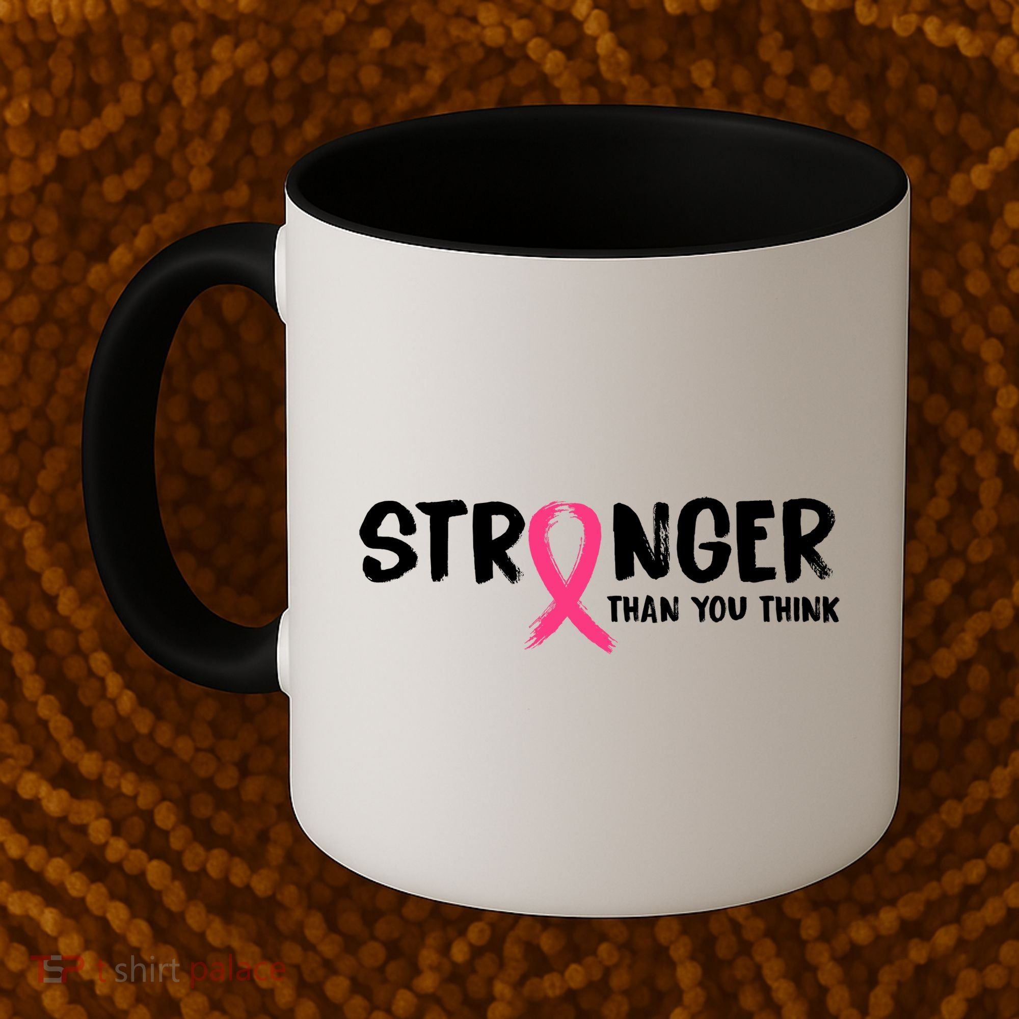 Stronger Than You Think Breast Cancer Ribbon  Coffee Mug