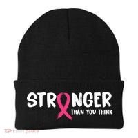 Stronger Than You Think Breast Cancer Ribbon  Beanie thumb 0