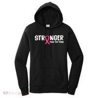 Stronger Than You Think Breast Cancer Ribbon  Women's Hoodie thumb 0
