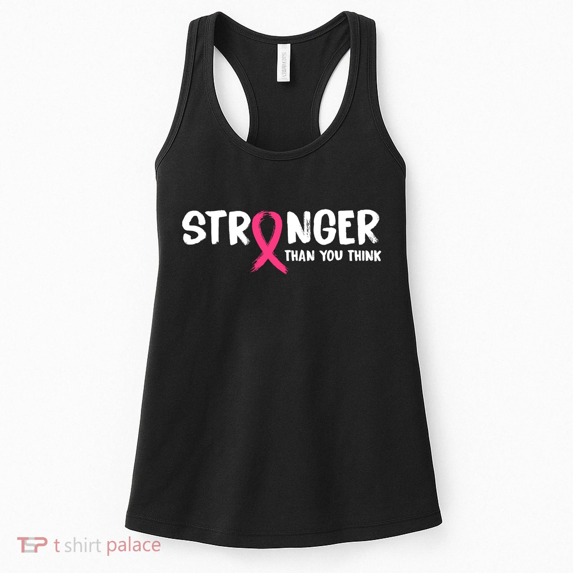 Stronger Than You Think Breast Cancer Ribbon  Women's Tank Top