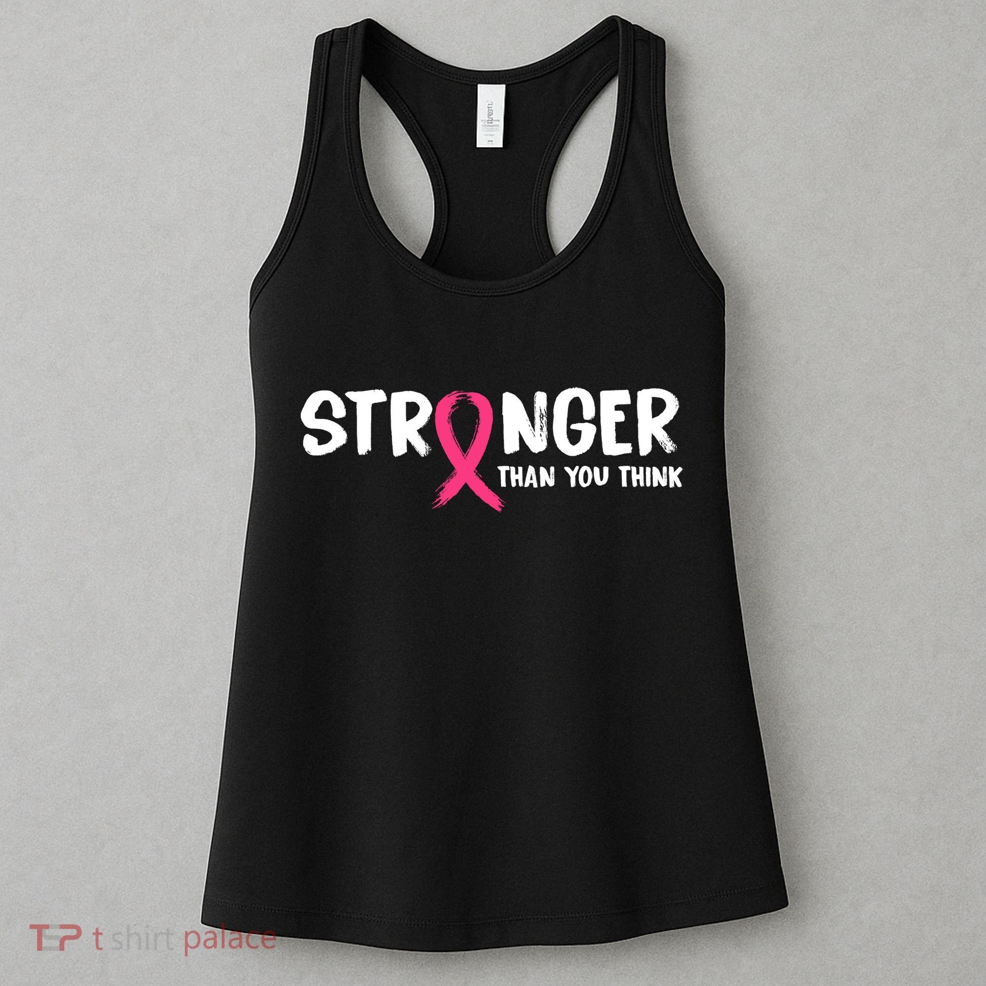 Stronger Than You Think Breast Cancer Ribbon  Women's Tank Top