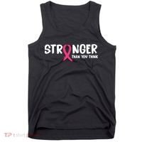 Stronger Than You Think Breast Cancer Ribbon  Tank Top thumb 0