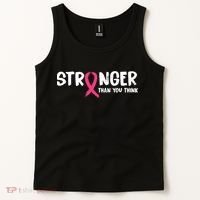 Stronger Than You Think Breast Cancer Ribbon  Tank Top thumb 2