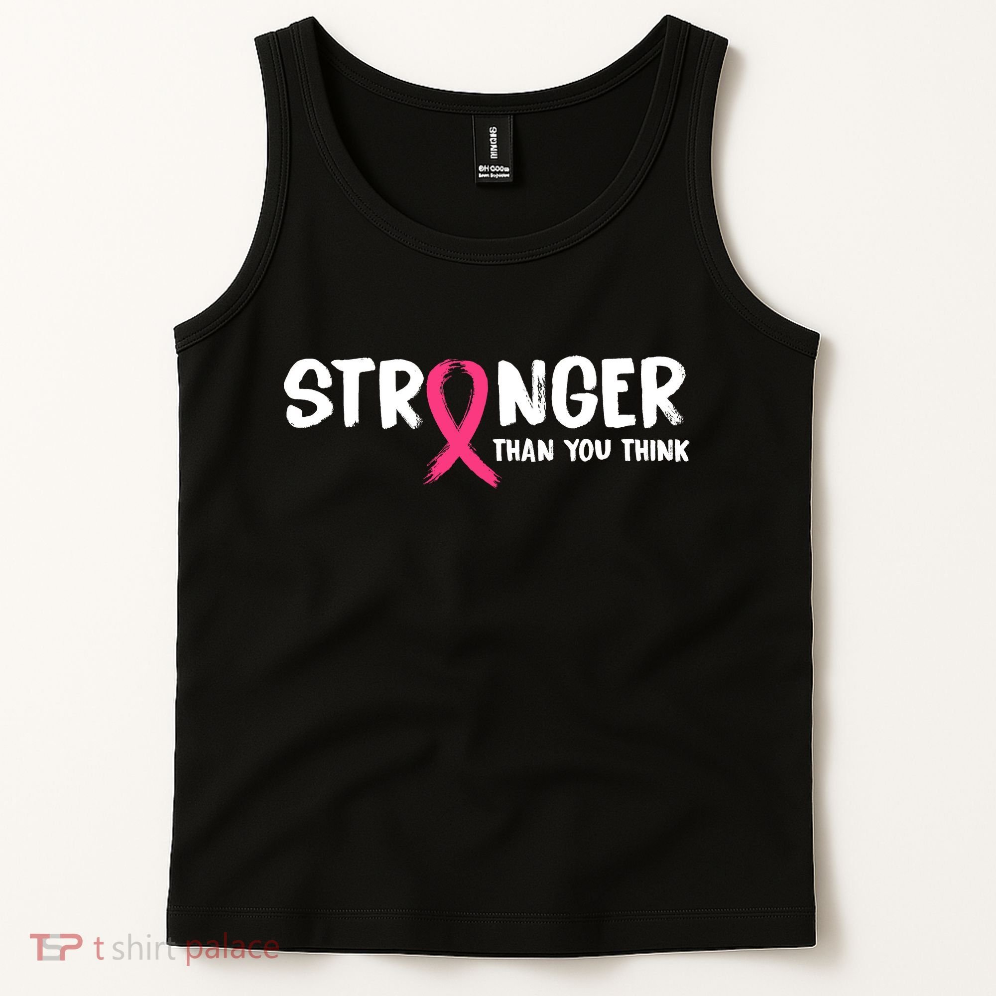 Stronger Than You Think Breast Cancer Ribbon  Tank Top