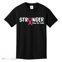 Stronger Than You Think Breast Cancer Ribbon  Kids T-Shirt thumb 0