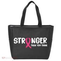 Stronger Than You Think Breast Cancer Ribbon  Tote Bag thumb 0