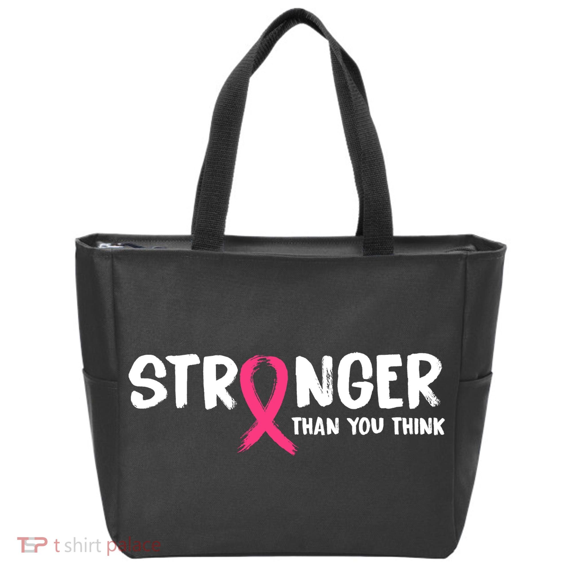 Stronger Than You Think Breast Cancer Ribbon  Tote Bag