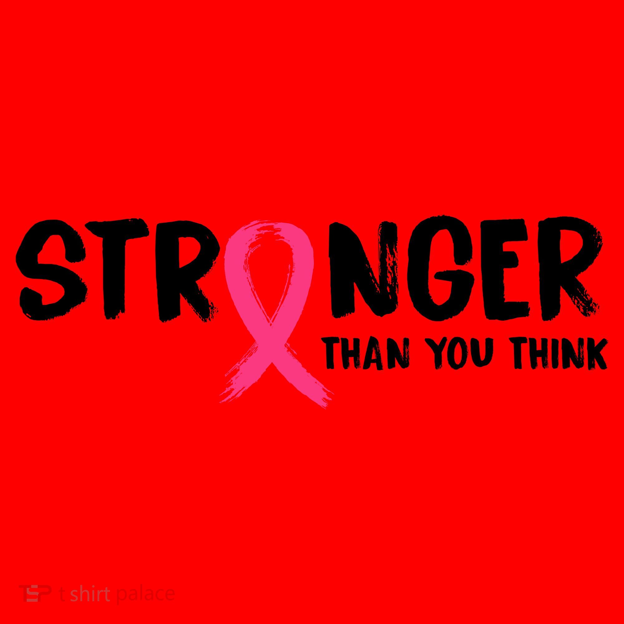 Stronger Than You Think Breast Cancer Ribbon  Santa Hat