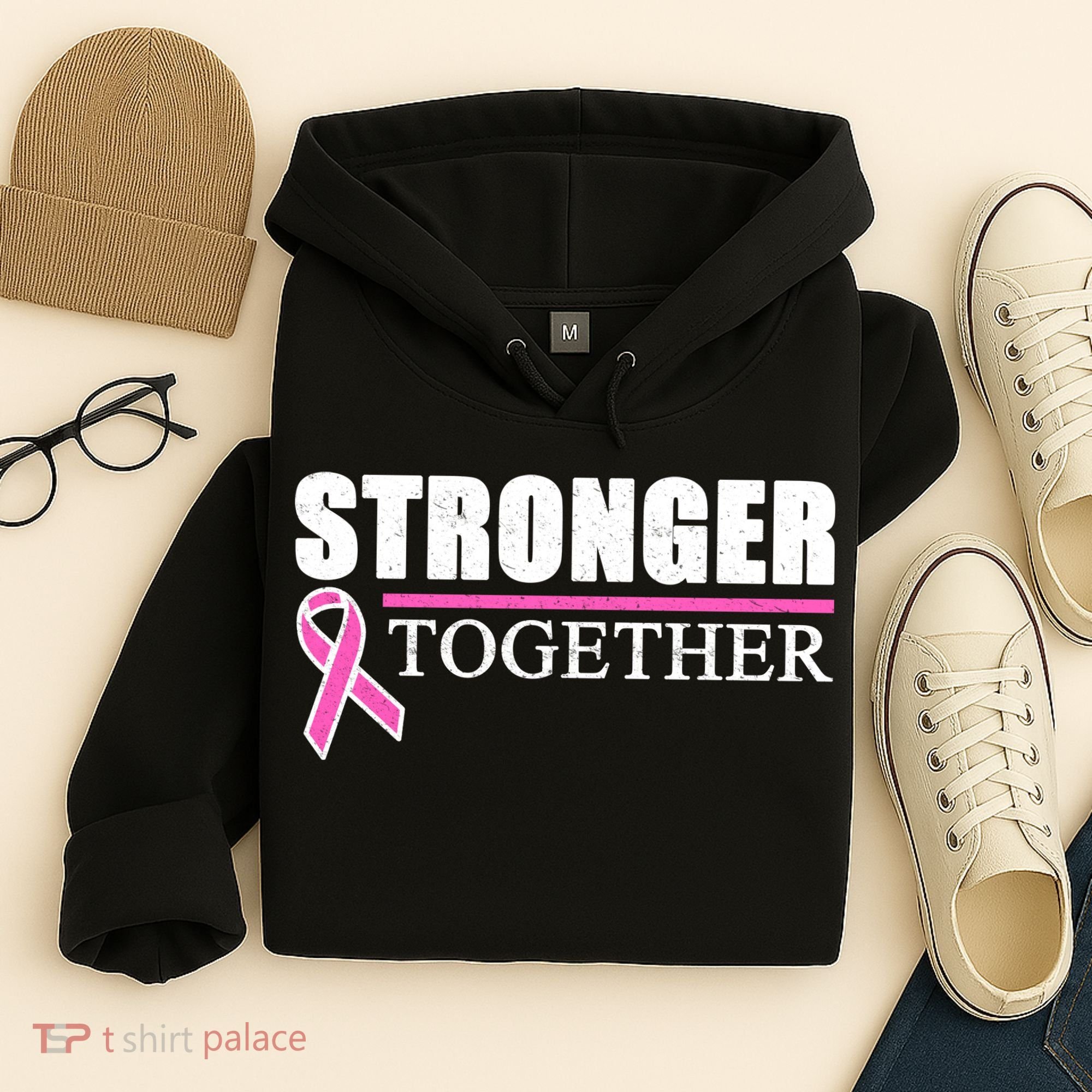 Stronger Together Breast Cancer Awareness Hoodie