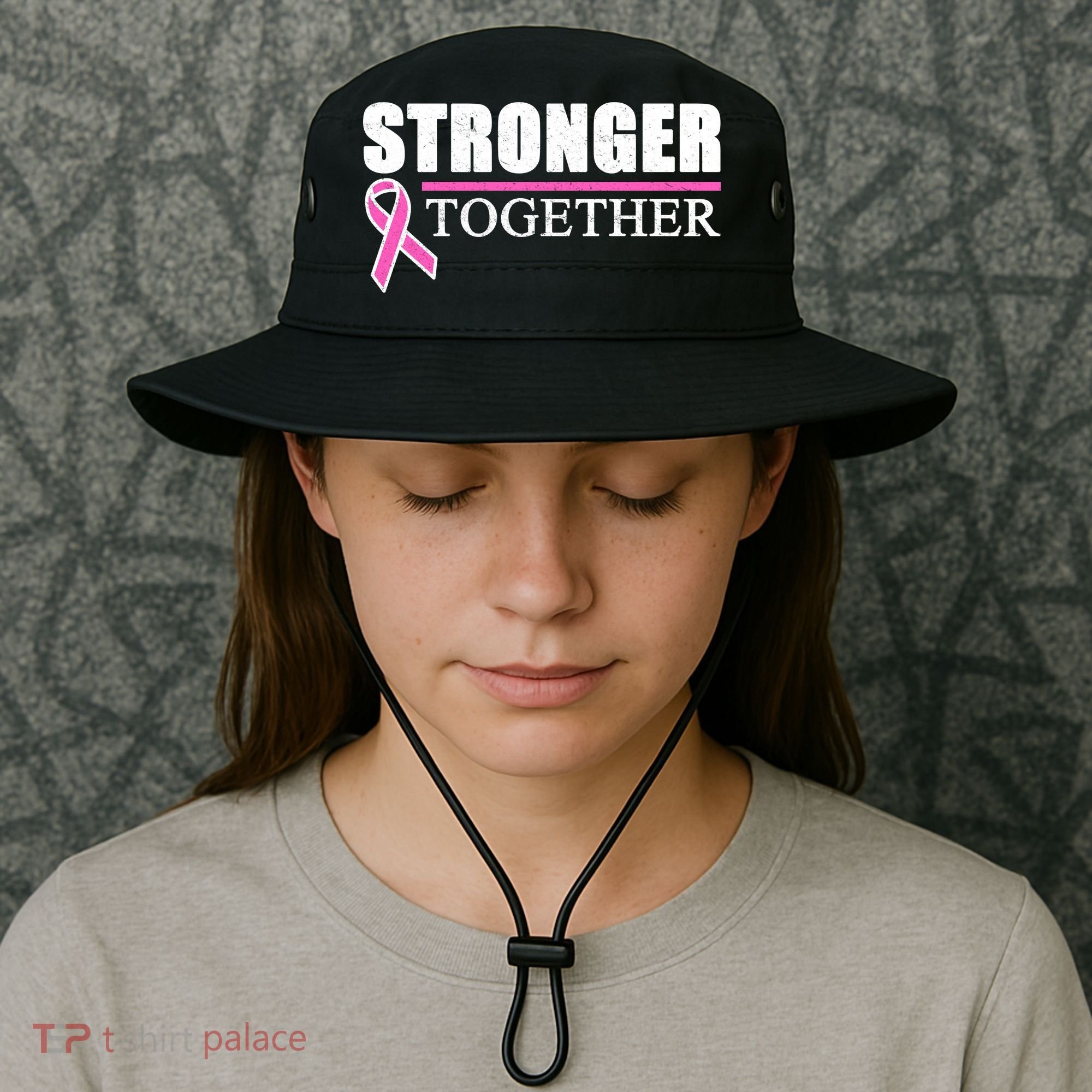 Stronger Together Breast Cancer Awareness Bucket Hat