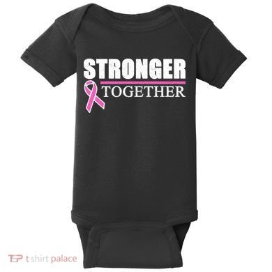 Stronger Together Breast Cancer Awareness Baby Bodysuit