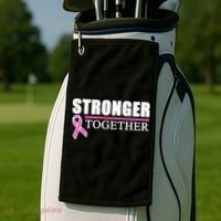 Stronger Together Breast Cancer Awareness Golf Towel thumb 2