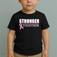 Stronger Together Breast Cancer Awareness Toddler T-Shirt thumb 2