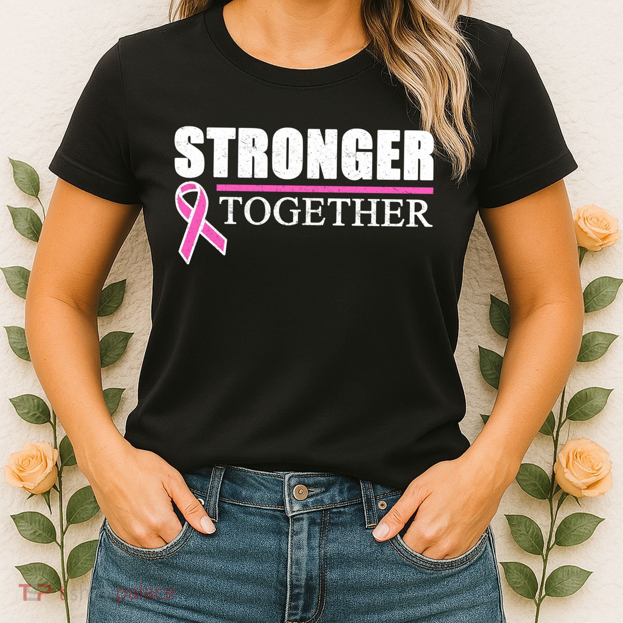 Stronger Together Breast Cancer Awareness Women's T-Shirt