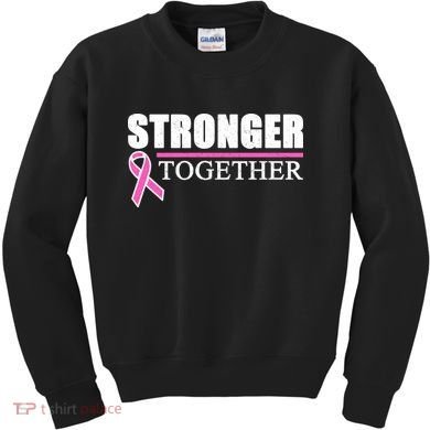 Stronger Together Breast Cancer Awareness Kids Sweatshirt