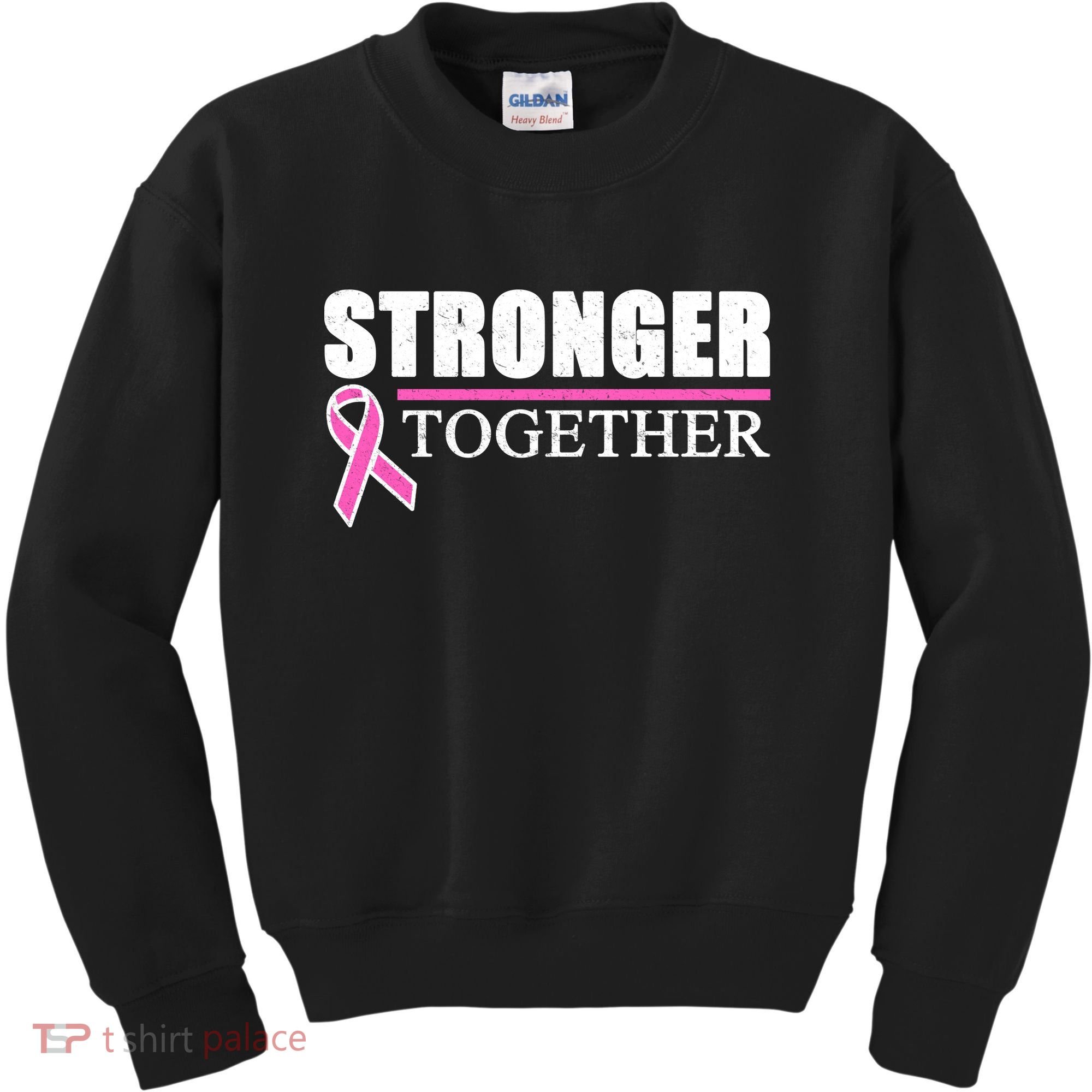 Stronger Together Breast Cancer Awareness Kids Sweatshirt