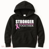 Stronger Together Breast Cancer Awareness Kids Hoodie thumb 0