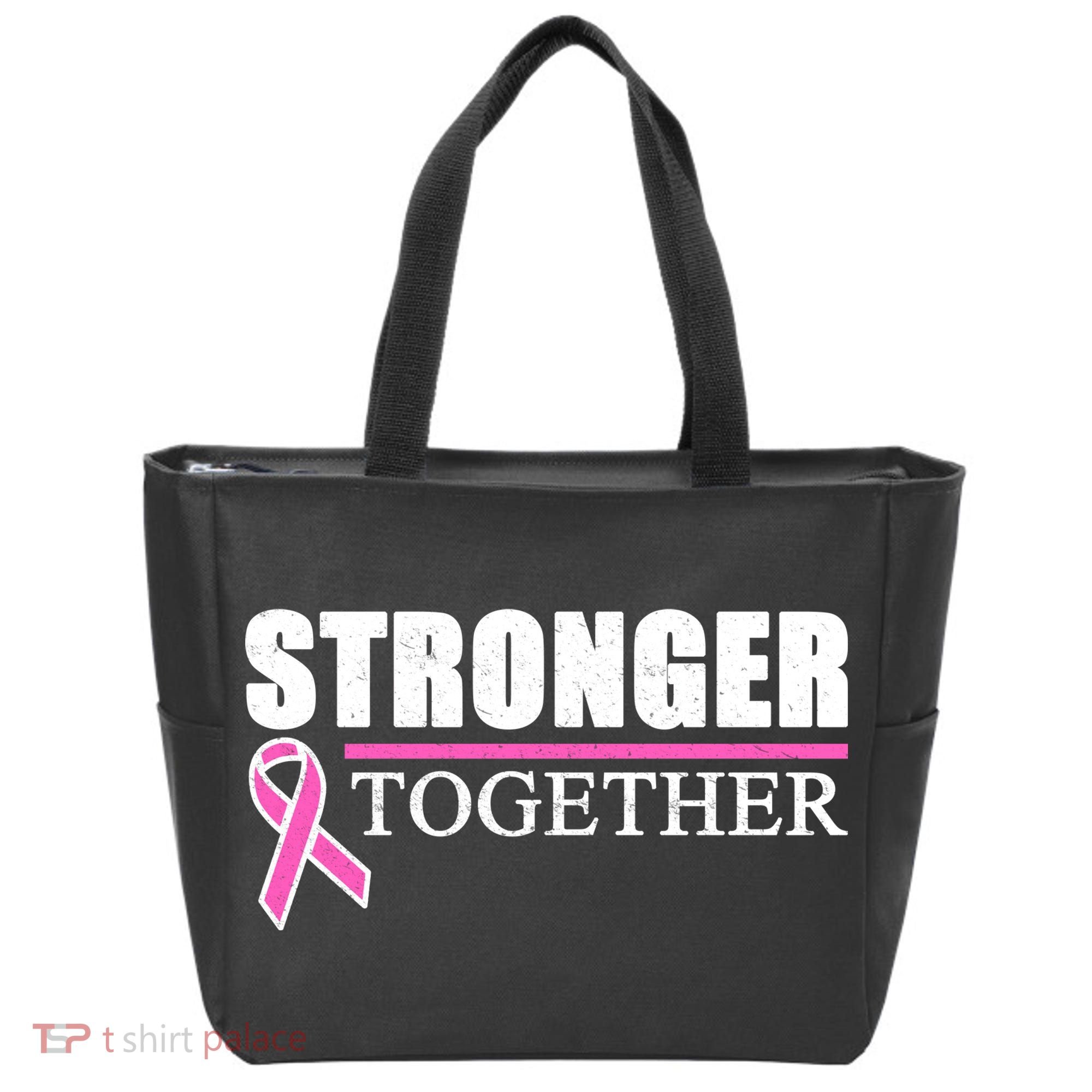 Stronger Together Breast Cancer Awareness Tote Bag