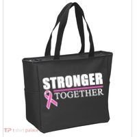 Stronger Together Breast Cancer Awareness Tote Bag thumb 2