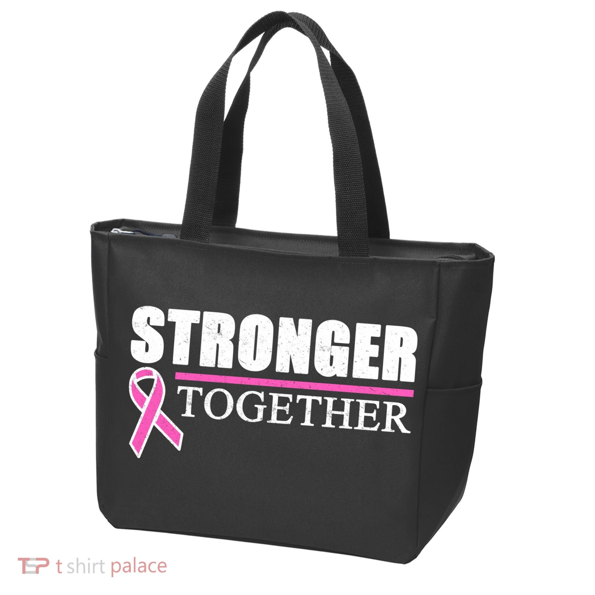 Stronger Together Breast Cancer Awareness Tote Bag