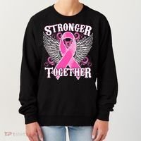 Stronger Together Support Breast Cancer Awareness  Women's Sweatshirt thumb 0