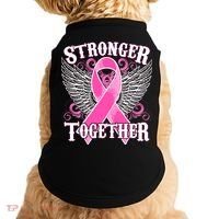 Stronger Together Support Breast Cancer Awareness  Doggie Tank thumb 0
