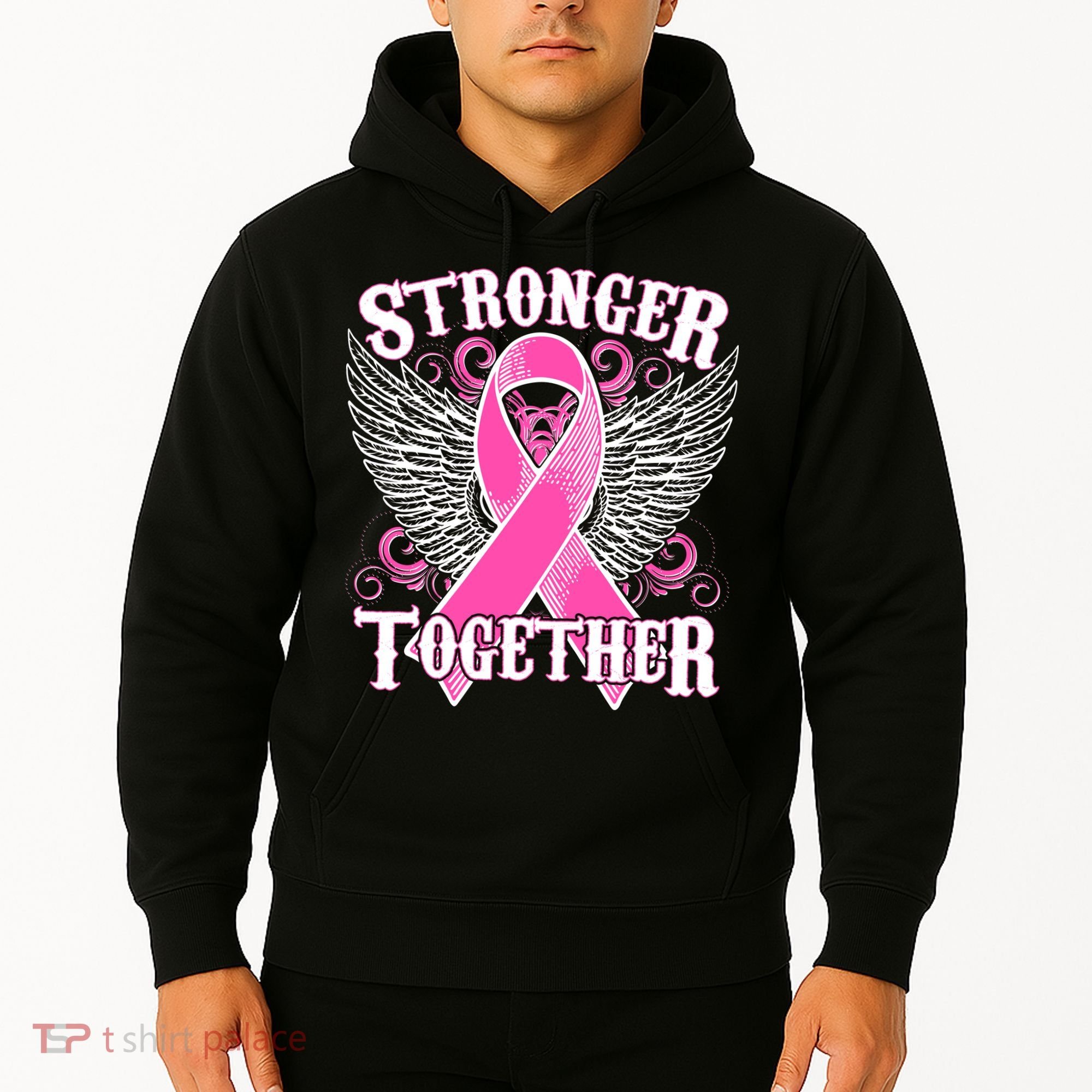Stronger Together Support Breast Cancer Awareness  Hoodie