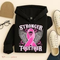 Stronger Together Support Breast Cancer Awareness  Hoodie thumb 4