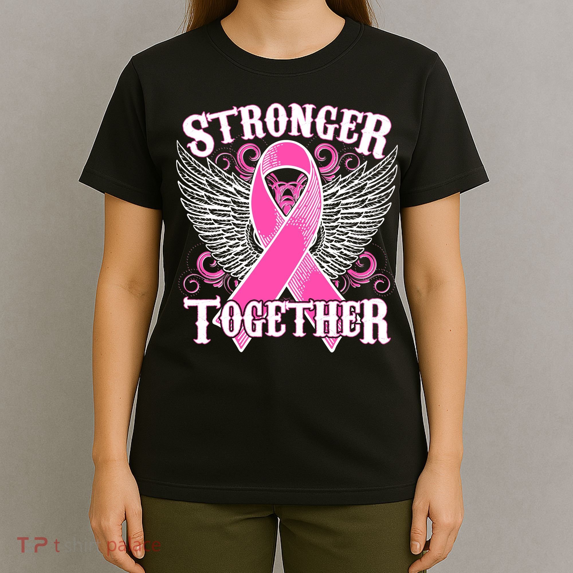 Stronger Together Support Breast Cancer Awareness  T-Shirt