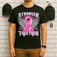 Stronger Together Support Breast Cancer Awareness  T-Shirt thumb 6
