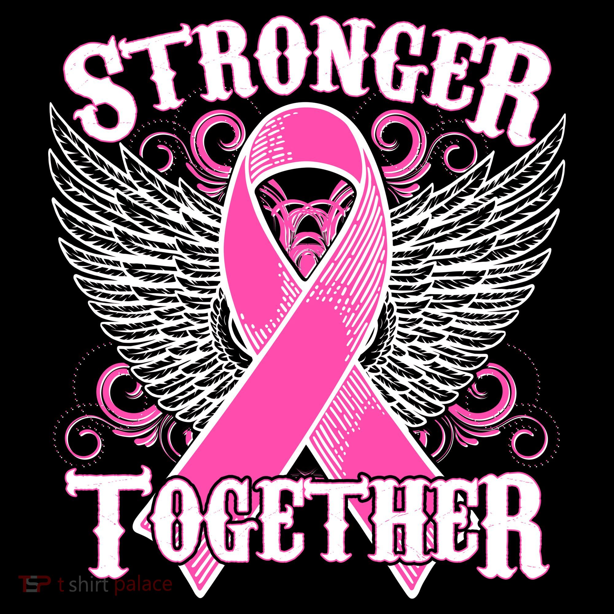 Stronger Together Support Breast Cancer Awareness  T-Shirt