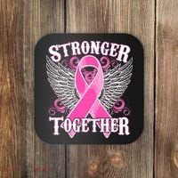Stronger Together Support Breast Cancer Awareness  Coaster thumb 0