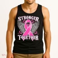 Stronger Together Support Breast Cancer Awareness  Tank Top thumb 3