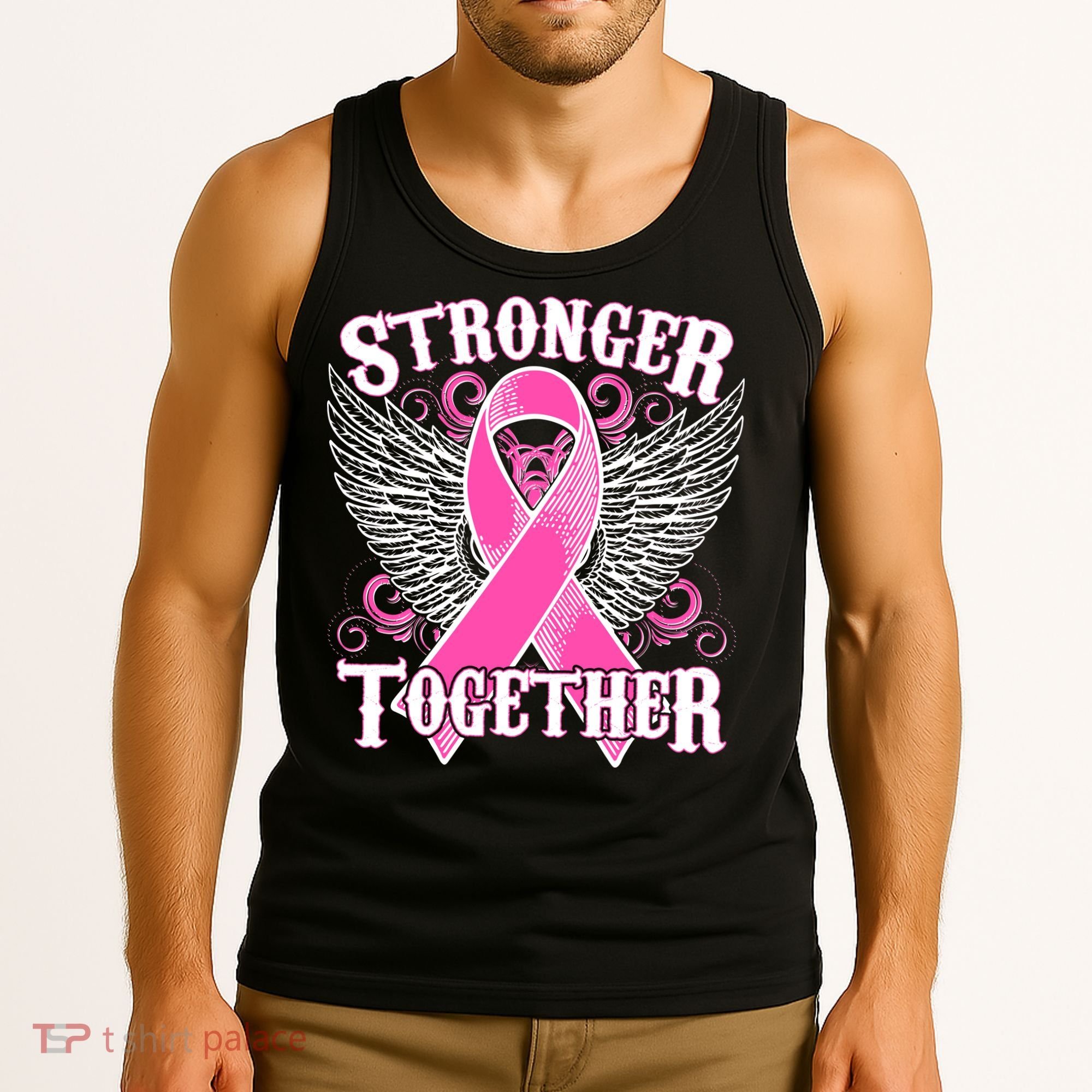Stronger Together Support Breast Cancer Awareness  Tank Top
