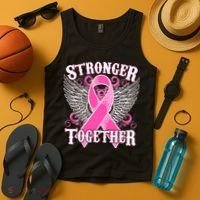 Stronger Together Support Breast Cancer Awareness  Tank Top thumb 4