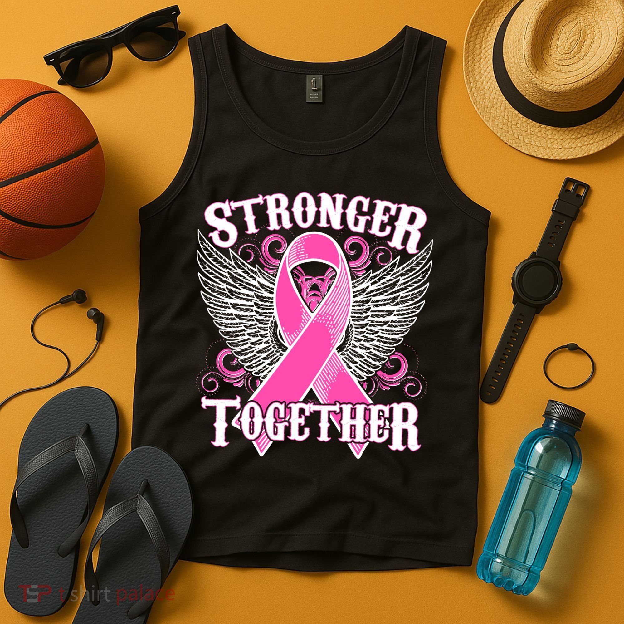 Stronger Together Support Breast Cancer Awareness  Tank Top