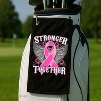 Stronger Together Support Breast Cancer Awareness  Golf Towel thumb 2