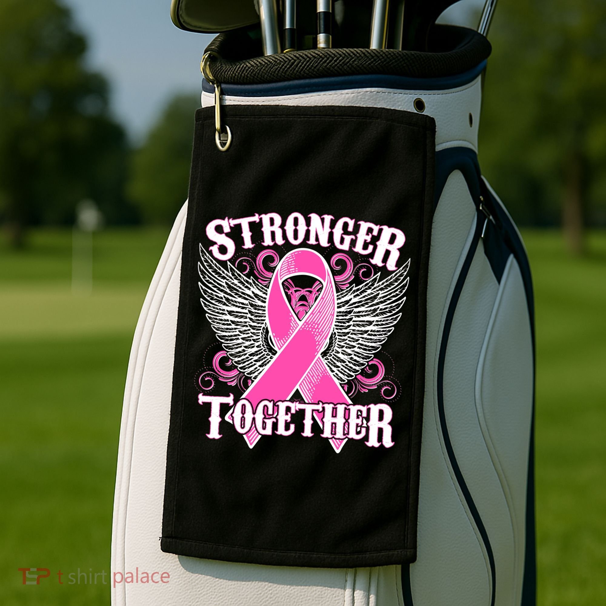 Stronger Together Support Breast Cancer Awareness  Golf Towel