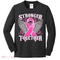 Stronger Together Support Breast Cancer Awareness  Kids Long Sleeve Shirt thumb 0