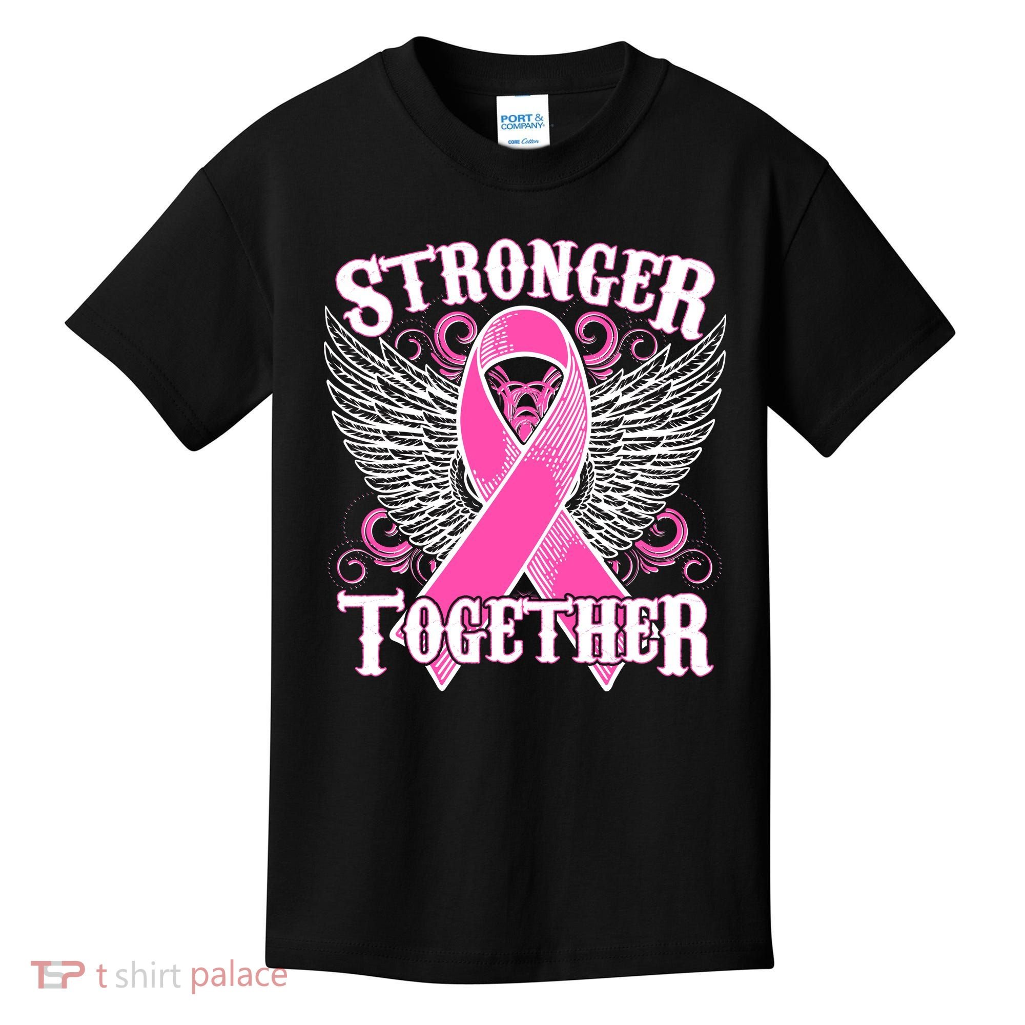 Stronger Together Support Breast Cancer Awareness  Kids T-Shirt